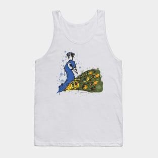 Peacock watercolor sketch Tank Top